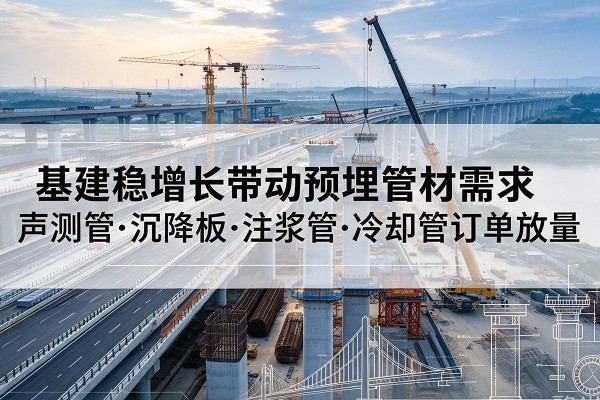 六合基建稳增长带动预埋监测管材需求，声测管、沉降板、注浆管订单持续放量